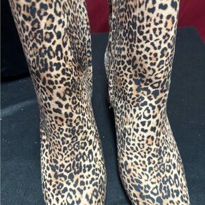 Leopard Print Women’s Ankle Boots - Brown